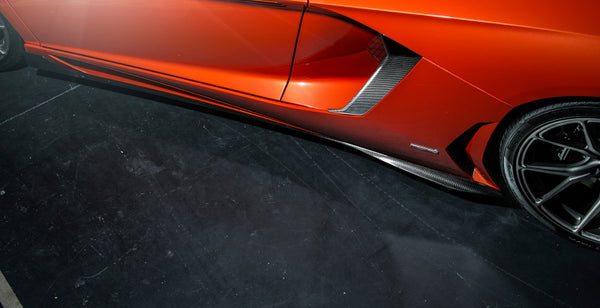 Vorsteiner Lamborghini Aventador V Aero Side Blades Carbon Fiber PP 2x2 Glossy