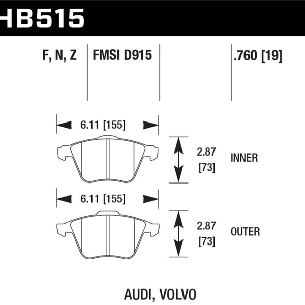 Hawk HPS Street Brake Pads