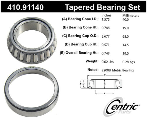 Centric Premium Tapered Bearing Cone - Front/Rear