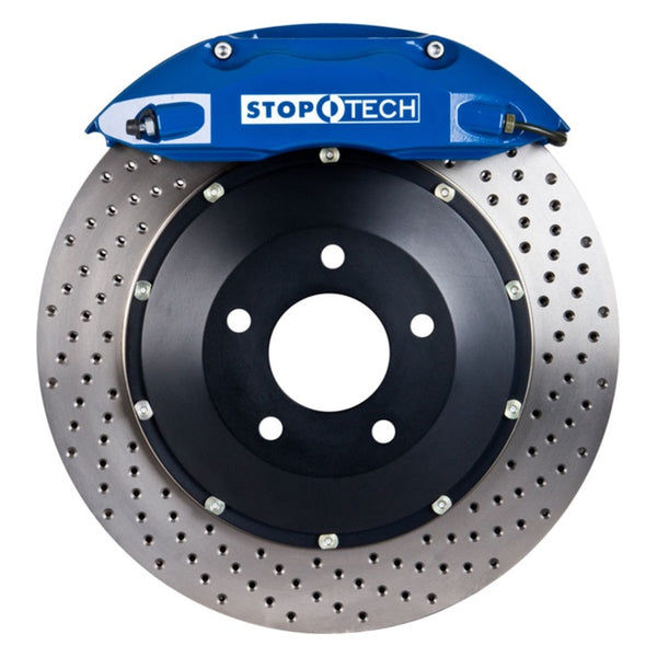 StopTech 2004 VW Golf 3.2L R32 Front BBK w/ Drilled Rotors Blue Calipers