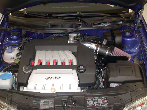 K&N Performance Intake Kit TYPHOON; VW GOLF R32, (SR) 2004; POLISHED