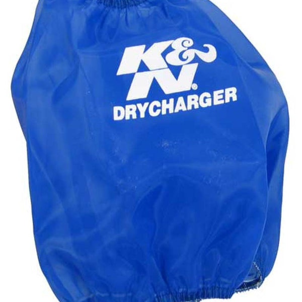 K&N Drycharger Round Tapered Air Filter Wrap - Blue Open Top 7.5in Base ID / 4.5in Top ID / 6.5in H
