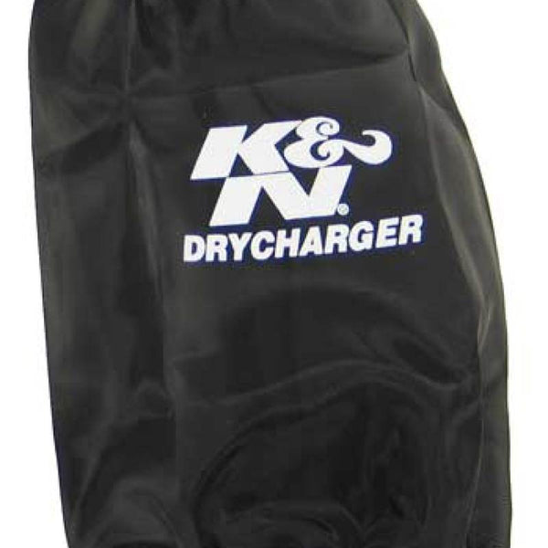 K&N Black DryCharger Round Tapered Air Filter Wrap 5in Base ID x 4in Top ID x 7.875in H