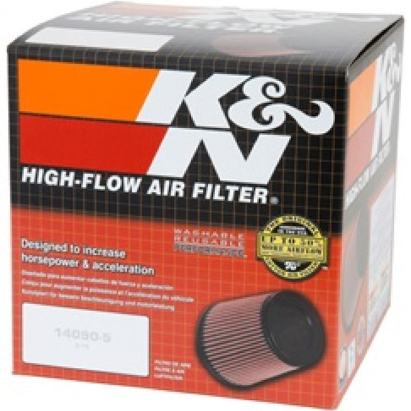 K&N Universal Air Filter Chrome Round Tapered 2.75in F-ID / 5.063in B-OD / 3.5in T-OD / 3.188in H