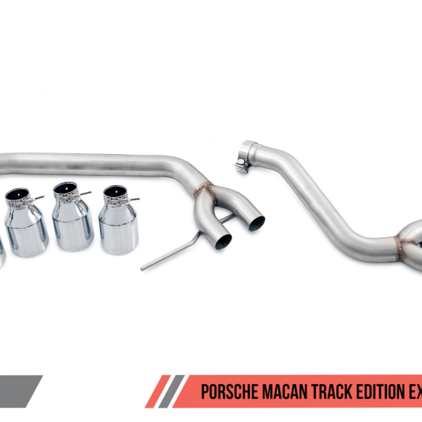 AWE Tuning Porsche Macan Track Edition Exhaust System - Chrome Silver 102mm Tips