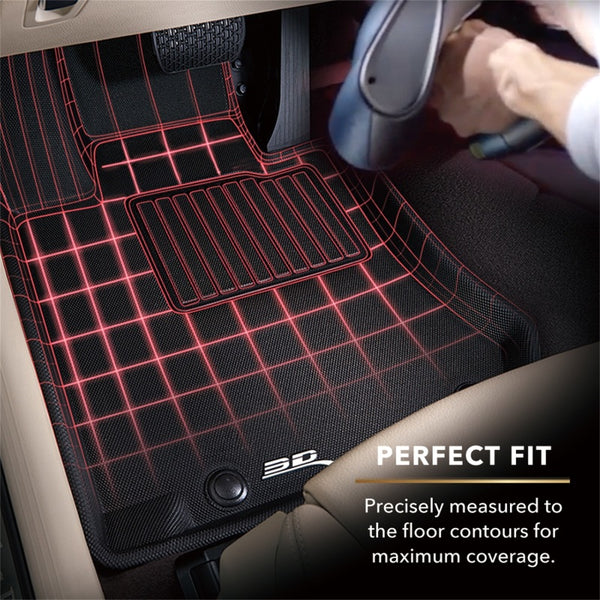 3D MAXpider 20-21 Mercedes GLS-Class (w/ Executive Rear Seat Package) Kagu 2nd Row Floormats - Black