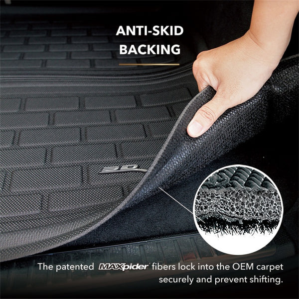 3D MAXpider 20-21 BMW X6 (G06) with Spare Tire Kagu Cross Fold Cargo Liner - Black