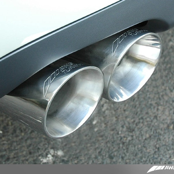 AWE Tuning Audi B7 A4 3.2L Track Edition Quad Tip Exhaust - Polished Silver Tips