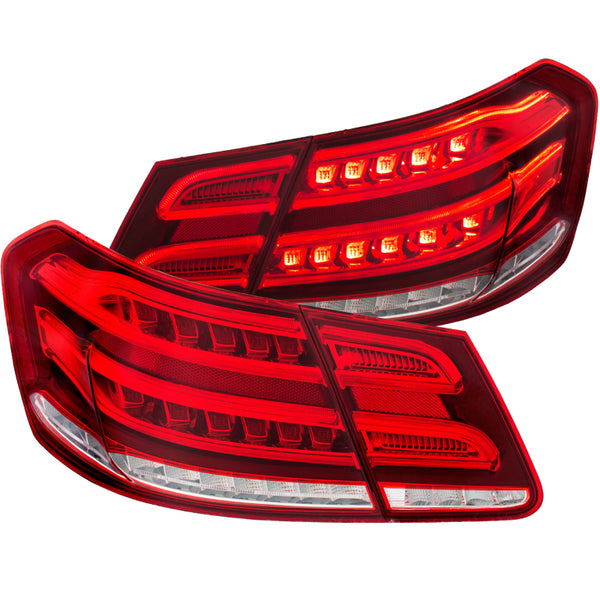 ANZO 2010-2013 Mercedes Benz E Class W212 LED Taillights Red/Clear