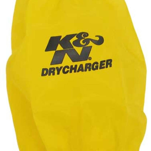 K&N Round Tapered Drycharger Air Filter Wrap - Yellow 5in Top ID x 6in Base ID x 7in H