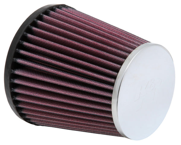 K&N Universal Chrome Filter - Round Tapered 2.375in Flange ID/4.625in Base OD/3.5in Top OD/4.813in H