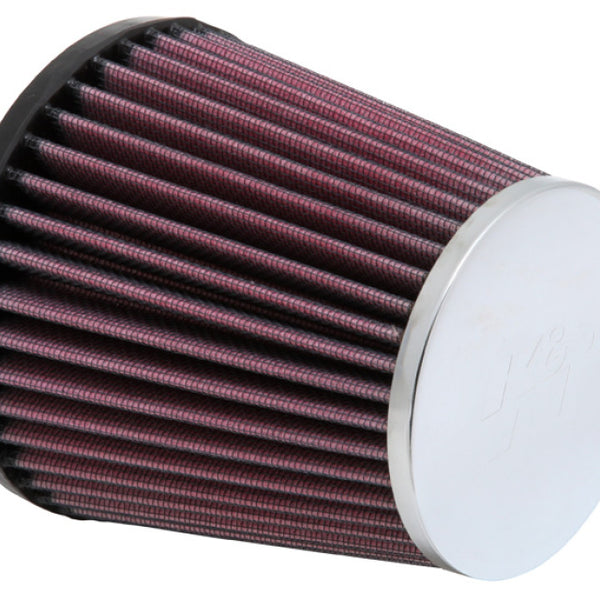 K&N Universal Chrome Filter - Round Tapered 2.375in Flange ID/4.625in Base OD/3.5in Top OD/4.813in H