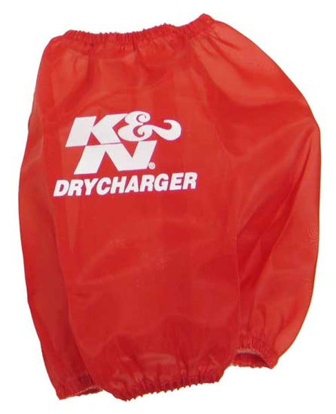 K&N Drycharger Round Tapered Air Filter Wrap - Red Open Top 7.5in Base ID / 4.5in Top ID / 6.5in H