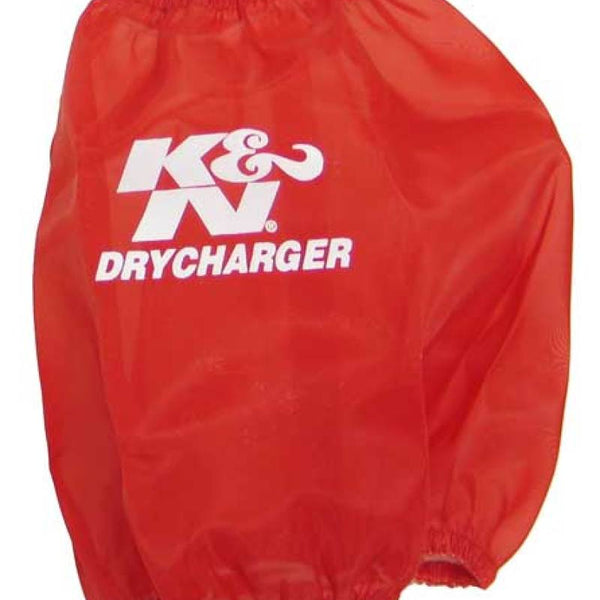 K&N Drycharger Round Tapered Air Filter Wrap - Red Open Top 7.5in Base ID / 4.5in Top ID / 6.5in H
