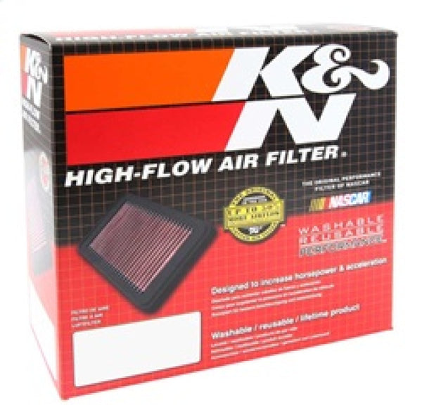K&N Universal Clamp-On Air Filter 4-1/16in Flg / 6-7/8in B / 5-7/8in T / 2-3/16in H w/ Smog Port