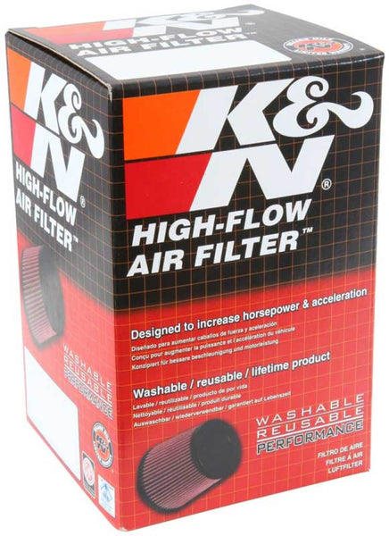 K&N Universal Clamp-On Air Filter 2-1/8in Flange 4in x 3in Base 3in x 2in Top 4in Length