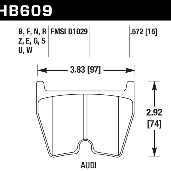 Hawk 08-11 Audi R8/07-08 RS4/03-04 RS6 / 02-03 VW Phaeton Blue 9012 Front Race Brake Pads