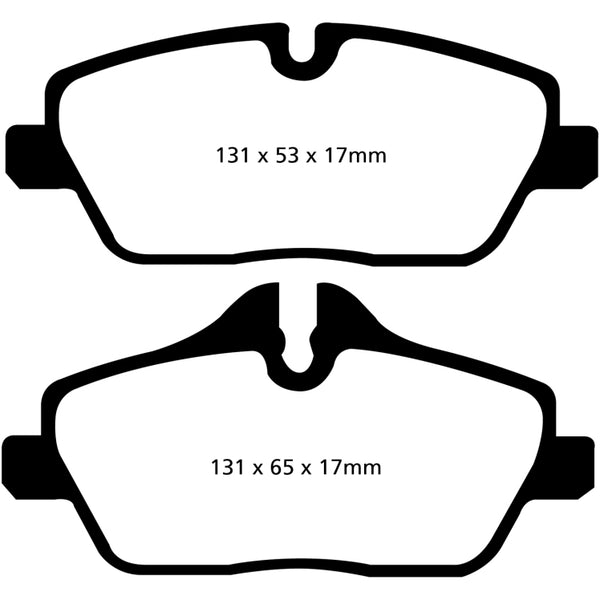 EBC 14+ Mini Hardtop 1.5 Turbo Cooper Greenstuff Front Brake Pads