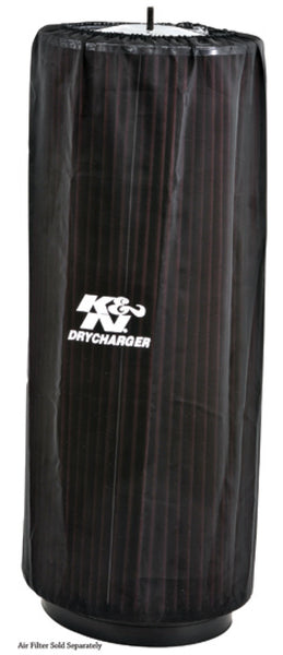 K&N Black DryCharger Round Tapered Air Filter Wrap 7.5in Base ID x 7in Top ID x 18in H