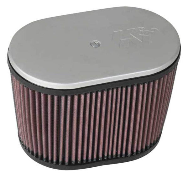 K&N Universal Air Filter-Dual Flange Oval Style 2.5in Flange ID x .75 in Flange Length x 6.25in H