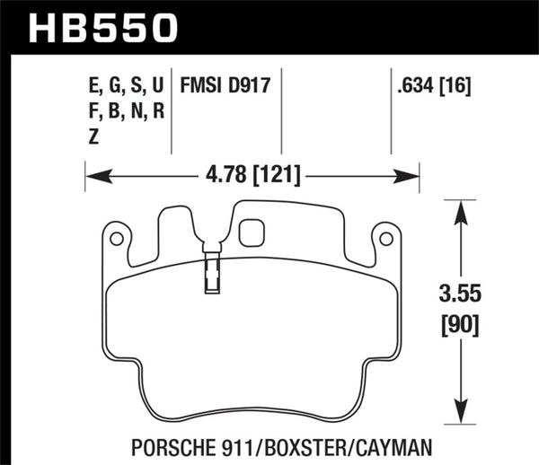 Hawk 00-07 Porsche Boxster HPS 5.0 Front Brake Pads