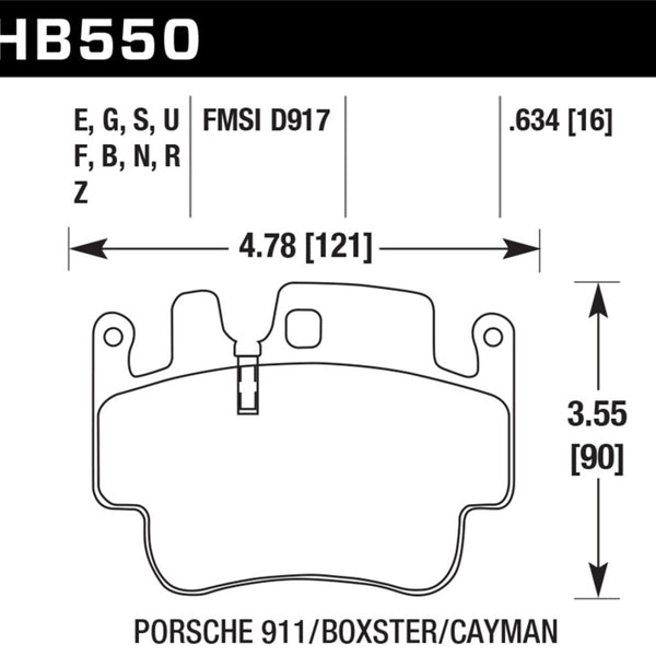 Hawk DTC-80 01-05 Porsche 911 (996) Race Brake Pads