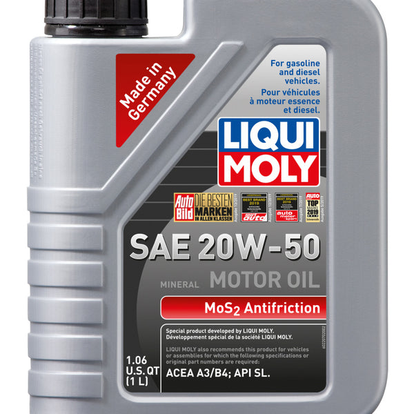 LIQUI MOLY 1L MoS2 Anti-Friction Motor Oil 20W-50