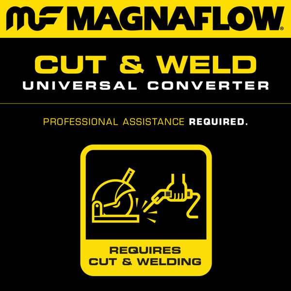 MagnaFlow Conv Univ 2.50inch CA Spun Cen/Ang