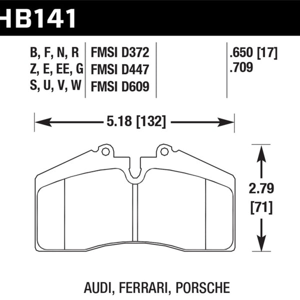 Hawk Audi/Porsche Rear AND ST-40 HP+ Street Brake Pads