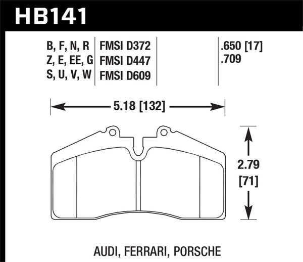 Hawk 94-98 Porsche 911 (993) / 86-91 Porsche 928 GT/GTS/S Blue 42 Front Brake Pads