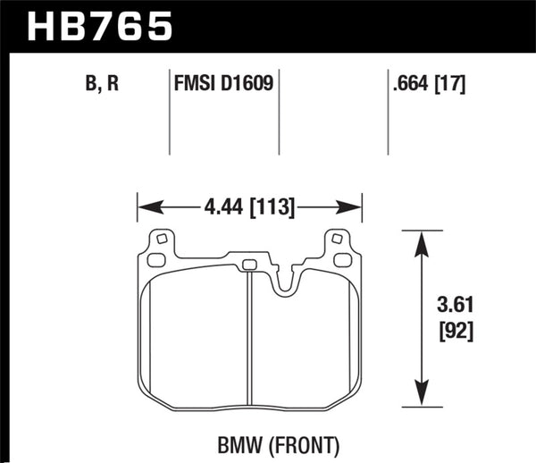 Hawk 2012-2015 BMW 228i DTC-60 Race Front Brake Pads
