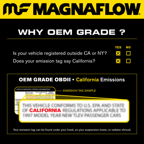 MagnaFlow Converter Direct Fit 02-05 Golf 2.8L Underbody