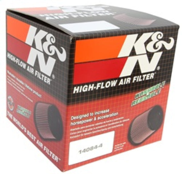 K&N Universal Round Tapered Chrome Air Filter 3in Flange ID 5in Base OD 3.5in Top OD 5.938in Height
