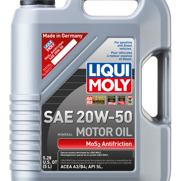 LIQUI MOLY 5L MoS2 Anti-Friction Motor Oil 20W-50