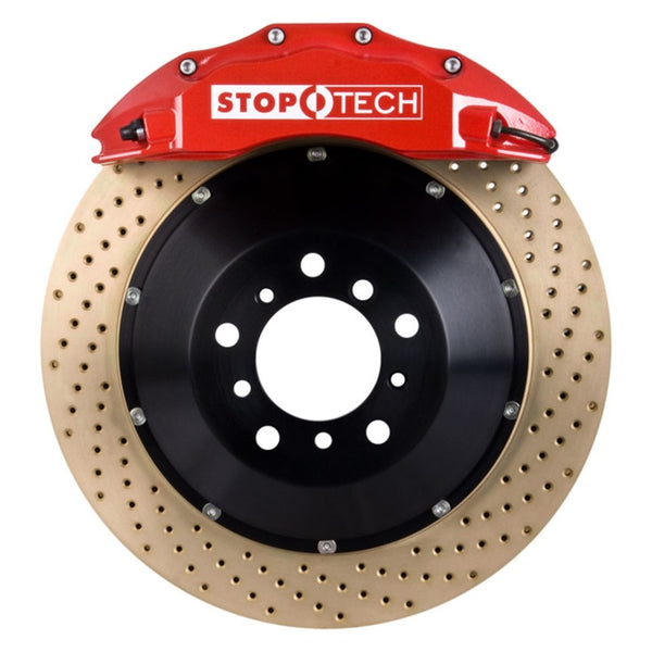 StopTech 12-13 Volkswagen Golf ST-60 Red Calipers 355x32mm Zinc Drilled Rotors Front Big Brake Kit