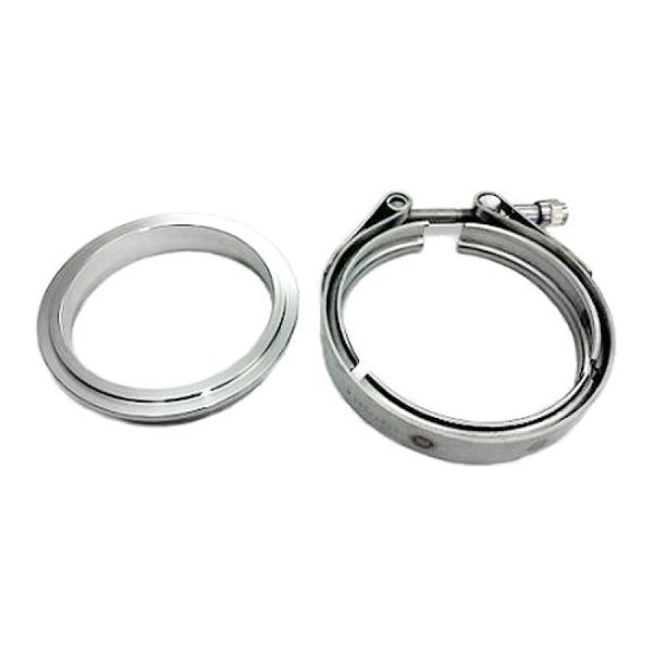ATP Stainless Flange and Clamp set (1 each) GT V-band exit (With the lip at the ID)