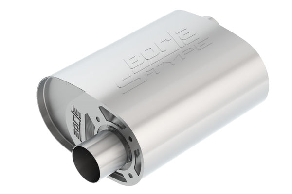 Borla CrateMuffler Ford Coyote 2.5 inch Offset/Offset 12in x 6in x 10.34in S-Type Oval Muffler