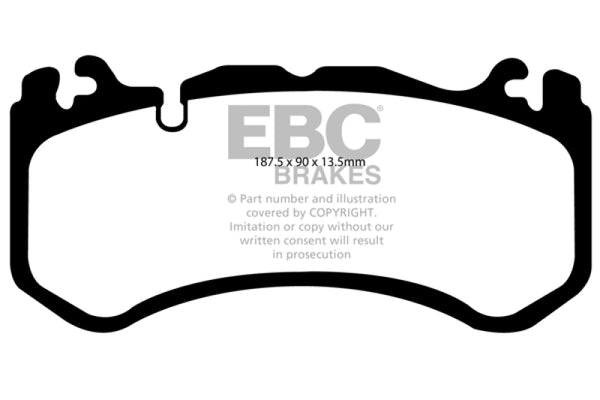 EBC 2008-2009 Mercedes-Benz SL600 5.5L Twin Turbo (4 Pad Set) Greenstuff Front Brake Pads