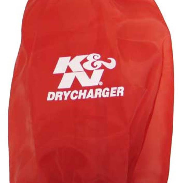K&N Round Tapered Drycharger Air Filter Wrap-Red 7.5in Base ID x 4.5in Top ID x 9in H